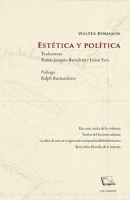 Portada de ESTETICA Y  POLITICA