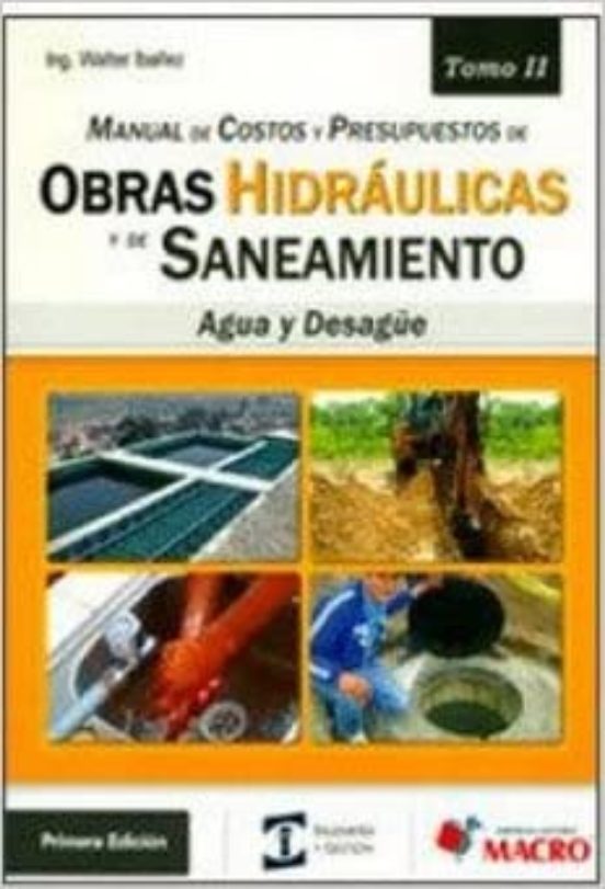 Portada de Manual De Costos y Presupuestos De Obras Hidraulicas II
