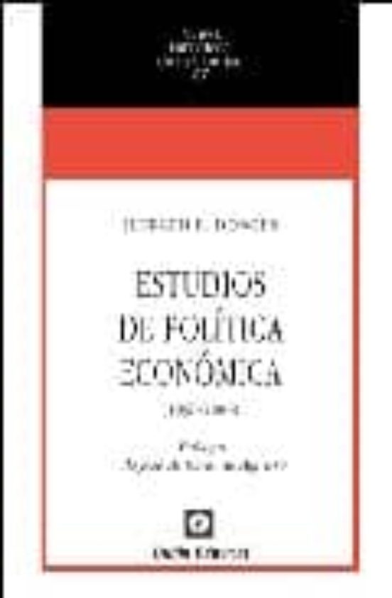 Portada de Estudios de política económica