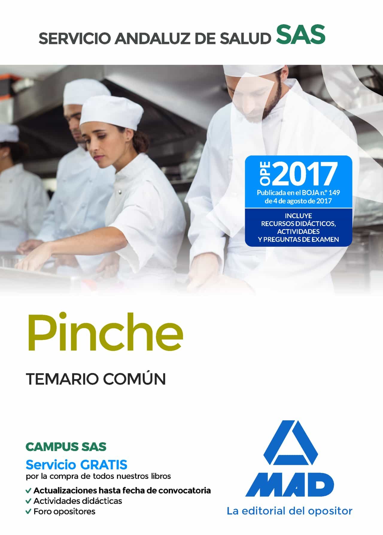 Pinche Del Servicio Andaluz De Salud: Temario Comun por Vv.aa.