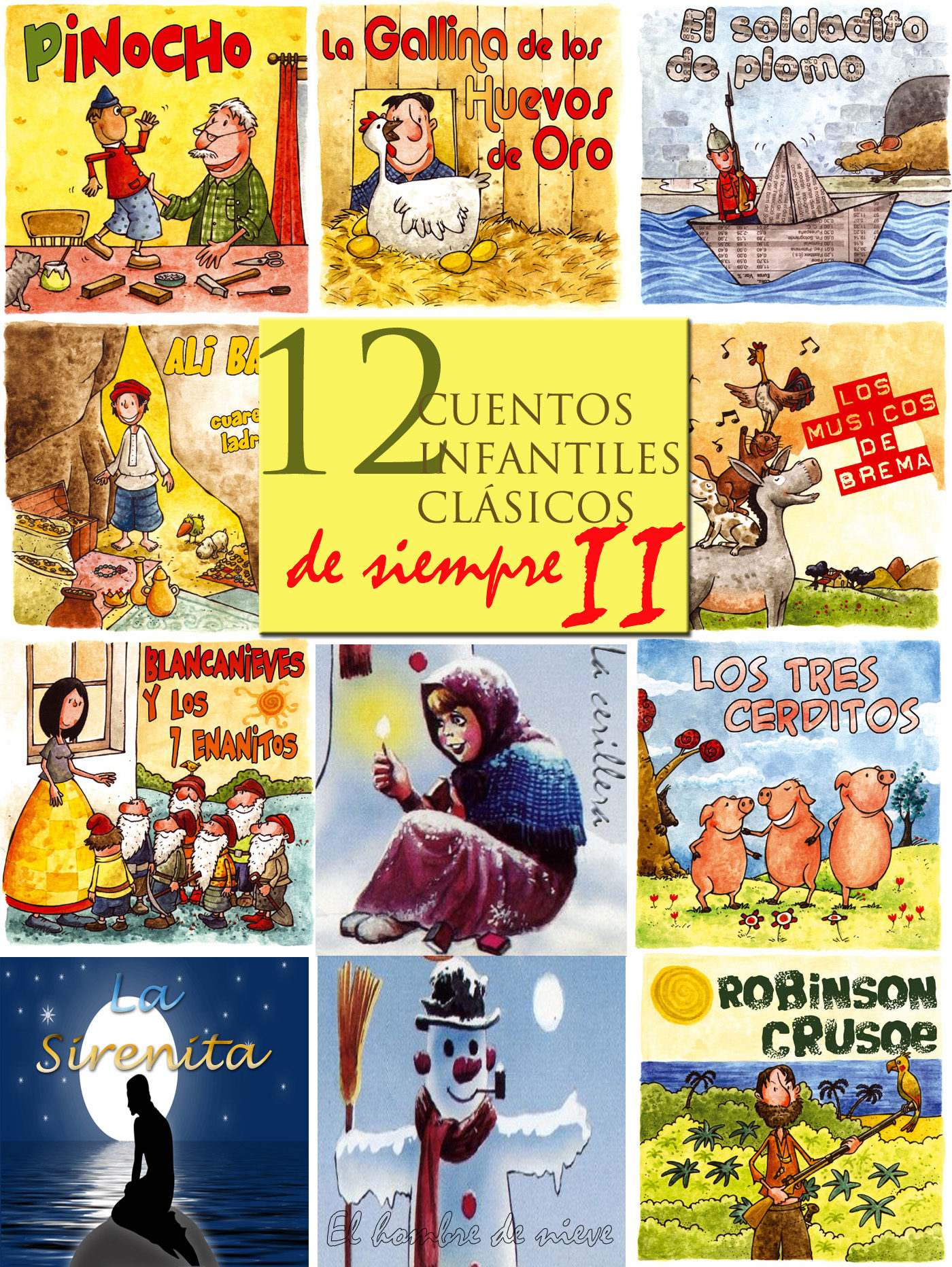 12 CUENTOS INFANTILES CLÁSICOS DE SIEMPRE II EBOOK, HERMANOS GRIMM