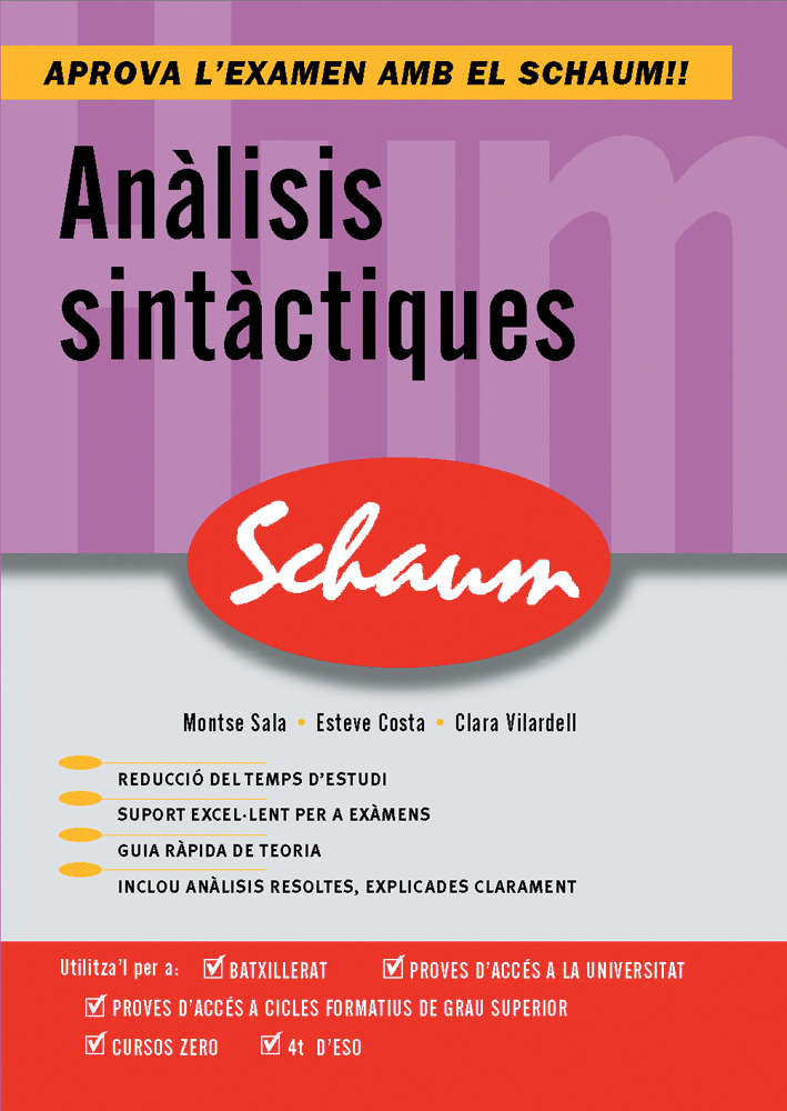 Analisis Sintactiques: Schaum Selectivitat por Montse Sala epub