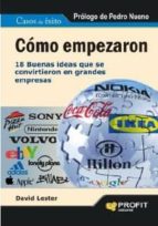 cómo empezaron (ebook)-david lester-9788415505563 cómo empezaron (ebook)-david lester-9788415505563