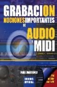grabacion: nociones importantes de audio y midi-paul martinez fourmy-9788496978003 grabacion: nociones importantes de audio y midi-paul martinez fourmy-9788496978003