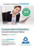 cuerpo administrativo de la administracion publica de la comunidad autonoma de canarias: temario (vol. 3)-9788414217313 cuerpo administrativo de la administracion publica de la comunidad autonoma de canarias: temario (vol. 3)-9788414217313
