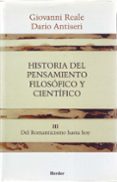 historia del pensamiento filosofico y cientifico (t. 3)-dario antiseri-giovanni reale-9788425415913 historia del pensamiento filosofico y cientifico (t. 3)-dario antiseri-giovanni reale-9788425415913