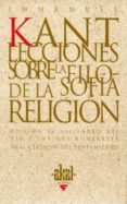lecciones sobre la filosofia de la religion-immanuel kant-9788446014713 lecciones sobre la filosofia de la religion-immanuel kant-9788446014713
