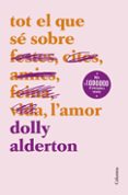 Descarga gratuita de libros electrónicos en torrent TOT EL QUE SÉ SOBRE L'AMOR
        EBOOK (edición en catalán) 9788466430913 en español FB2 PDF ePub de DOLLY ALDERTON