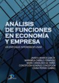 analisis de funciones en economia y empresa (ebook)-9788499690933 analisis de funciones en economia y empresa (ebook)-9788499690933