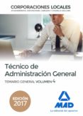 tecnico de administracion general de corporaciones locales: temario general (vol. 4)-9788414213643 tecnico de administracion general de corporaciones locales: temario general (vol. 4)-9788414213643