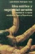 idea estetica y negatividad sensible: la fealdad en la teoria est etica de kant a rosenkratz (montesinos)-juan antonio rodriguez tous-9788495776143 idea estetica y negatividad sensible: la fealdad en la teoria est etica de kant a rosenkratz (montesinos)-juan antonio rodriguez tous-9788495776143