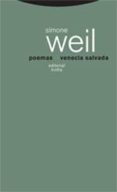 poemas. venecia salvada-simone weil-9788481648553 poemas. venecia salvada-simone weil-9788481648553