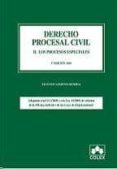 derecho procesal civil ii. los procesos especiales. 4ª edicion co n jurisprudencia actualizada-9788483423653 derecho procesal civil ii. los procesos especiales. 4ª edicion co n jurisprudencia actualizada-9788483423653