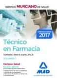 tecnico en farmacia del servicio murciano de salud. temario parte especifica (vol. 1)-9788414209363 tecnico en farmacia del servicio murciano de salud. temario parte especifica (vol. 1)-9788414209363