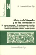 historia del derecho y de las instituciones-mª encarnacion gomez rojo-9788497470063 historia del derecho y de las instituciones-mª encarnacion gomez rojo-9788497470063