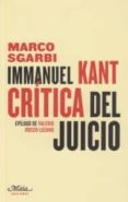 immanuel kant, critica del juicio-marco sgarbi-9788492724383 immanuel kant, critica del juicio-marco sgarbi-9788492724383