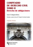 compendio de derecho civil tomo ii: derecho de obligaciones-xavier o callaghan muñoz-9788499612393 compendio de derecho civil tomo ii: derecho de obligaciones-xavier o callaghan muñoz-9788499612393