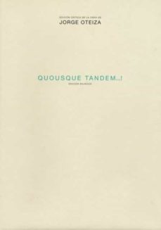 Portada de QUOSQUE TANDEM...! ENSAYO DE INTERPRETACION DEL ALMA VASCA (EDICI ON BILINGUE)