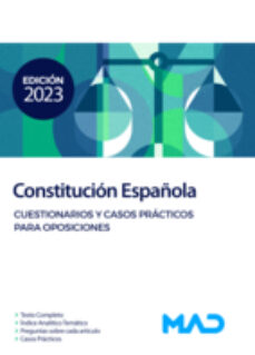 Portada de CONSTITUCION ESPAÑOLA. PARA OPOSICIONES