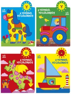 Portada de YO PEGO, YO COLOREO! 4-5 AÑOS (4 TITULOS)