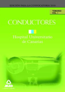 Portada de CONDUCTORES DEL HOSPITAL UNIVERSITARIO DE CANARIAS. TEMARIO. VOLU MEN I