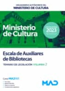 Ebooks gratis para descargar ipod ESCALA DE AUXILIARES DE BIBLIOTECAS. VOLUMEN 2 DE LEGISLACIÓN. ORGANISMOS AUTÓNOMOS DEL MINISTERIO DE CULTURA