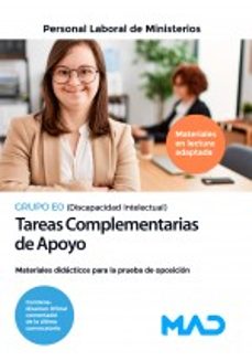 Audiolibros gratis en descargas de cd PERONAL LABORAL DE MINISTERIOS. GRUPO E0. TAREAS COMPLEMENTARIAS (DISCAPACIDAD INTELECTUAL) DE LA ADMINISTRACION GENERAL DEL      ESTADO