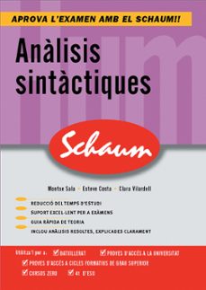 Descargar ANALISIS SINTACTIQUES: SCHAUM SELECTIVITAT gratis pdf - leer online