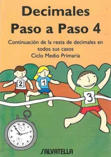 Portada de DECIMALES PASO A PASO 4, EDUCACION PRIMARIA