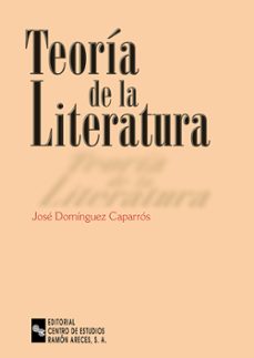 Portada de TEORIA DE LA LITERATURA