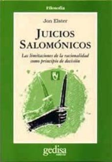 Portada de JUICIOS SALOMONICOS