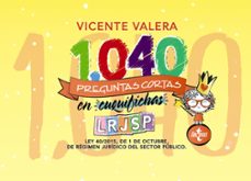 Portada de 1040 PREGUNTAS CORTAS EN CUQUIFICHAS LRJSP