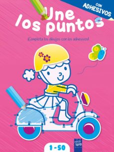 Portada de UNE LOS PUNTOS CON ADHESIVOS. ROSA
