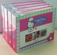 Portada de HELLO KITTY PARTY. RECETAS RAPIDAS, SENCILLAS Y APETITOSAS PARA TODOS. (4 CARPETAS DE ANILLAS, 104 CUADERNILLOS EXTRAIBLES / ED. SALVAT)