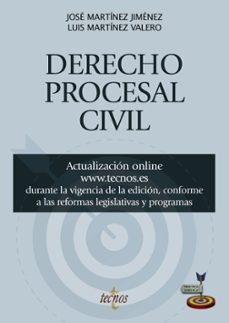 Descargar libros electrónicos libros de google DERECHO PROCESAL CIVIL de JOSE MARTINEZ JIMENEZ FB2 ePub RTF (Literatura española)