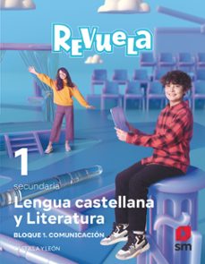 Portada de LENGUA CASTELLANA 1º ESO PROYECTO REVUELA CASTILLA Y LEON ED 2022 MEC