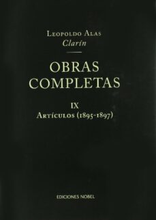 Libro de audio gratis descargar libro de audio OBRAS COMPLETAS (VOL. IX): ARTICULOS 1895-1897 (Spanish Edition) de LEOPOLDO ALAS CLARIN