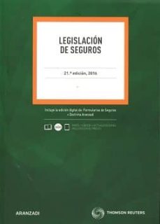 Portada de LEGISLACION DE SEGUROS (21ª ED.)
