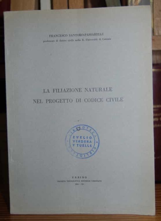 LA FILIAZIONE NATURALE NEL PROGETTO DI CODICE CIVILE de FRANCESCO